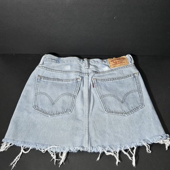 Levi's Light Blue Denim Mini Skirt - Picture 4 of 10